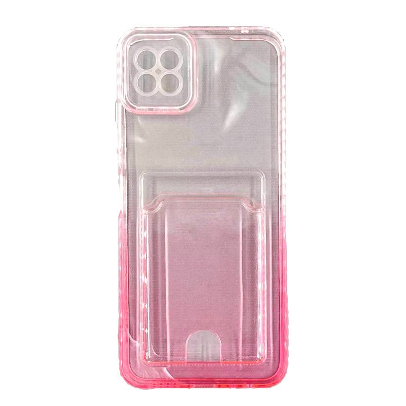 Чехол силиконовый с визитницей Samsung A22S 5G SM-A226, розовый (01)