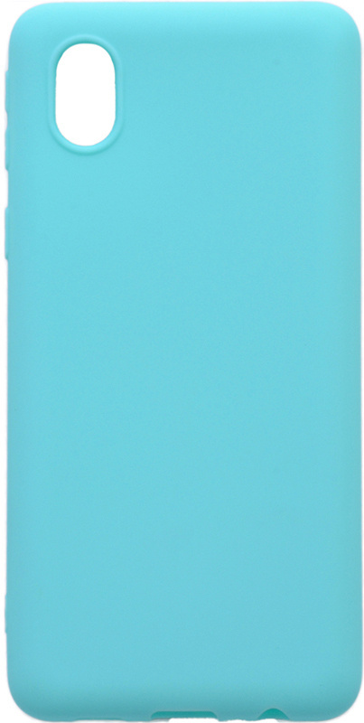 Чехол силиконовый гладкий Soft Touch Samsung A01 Core, голубой