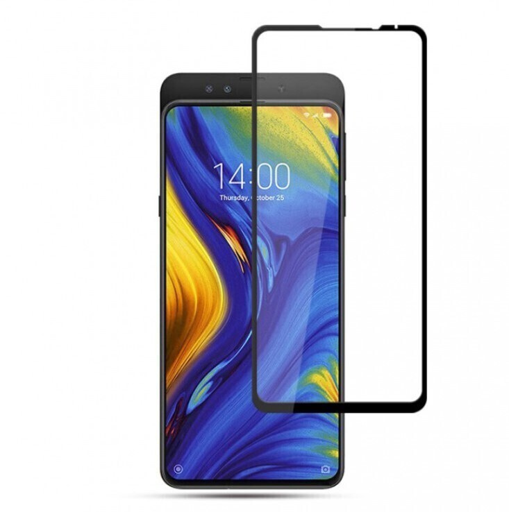 Защитное стекло Xiaomi Mi Mix 3 полное покрытие, черное