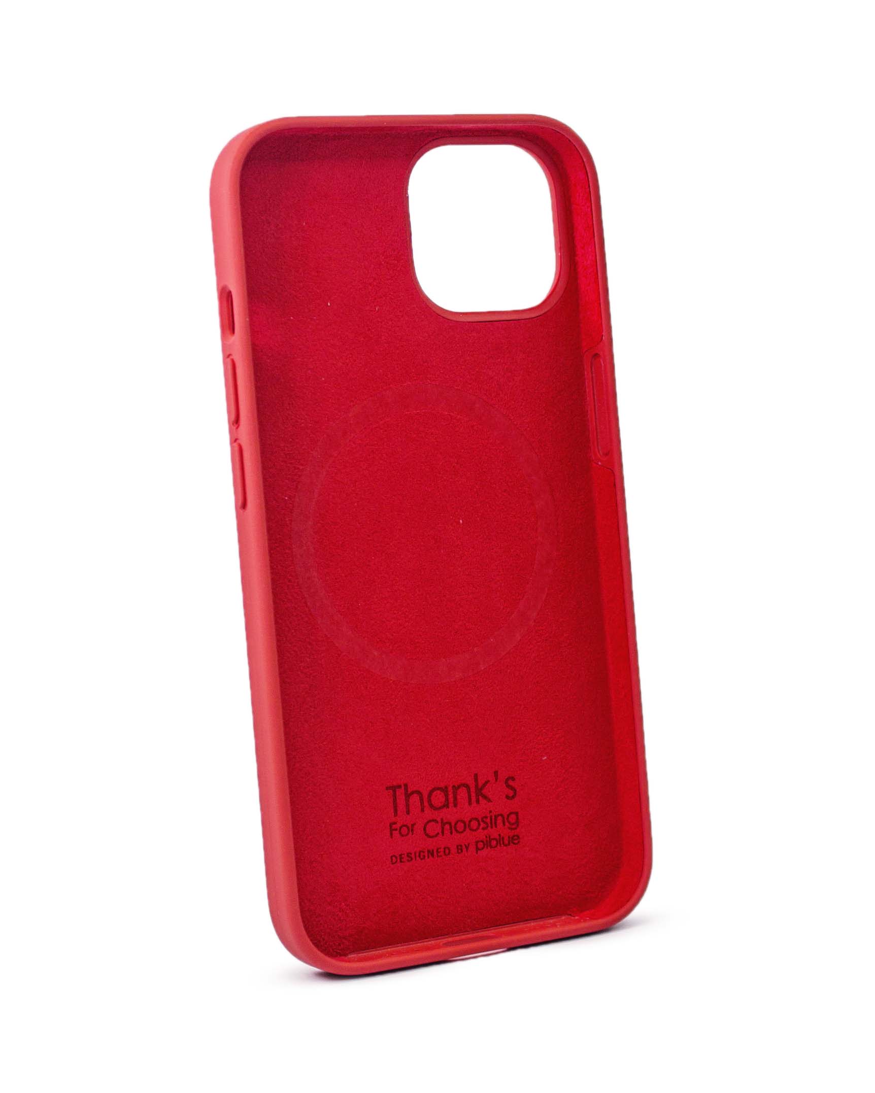 Чехол Piblue iPhone 14 Silicone MagSafe, красный