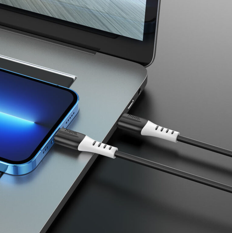 USB-C кабель HOCO X82 PD Type-C to Lightning Silicone (100см), черный