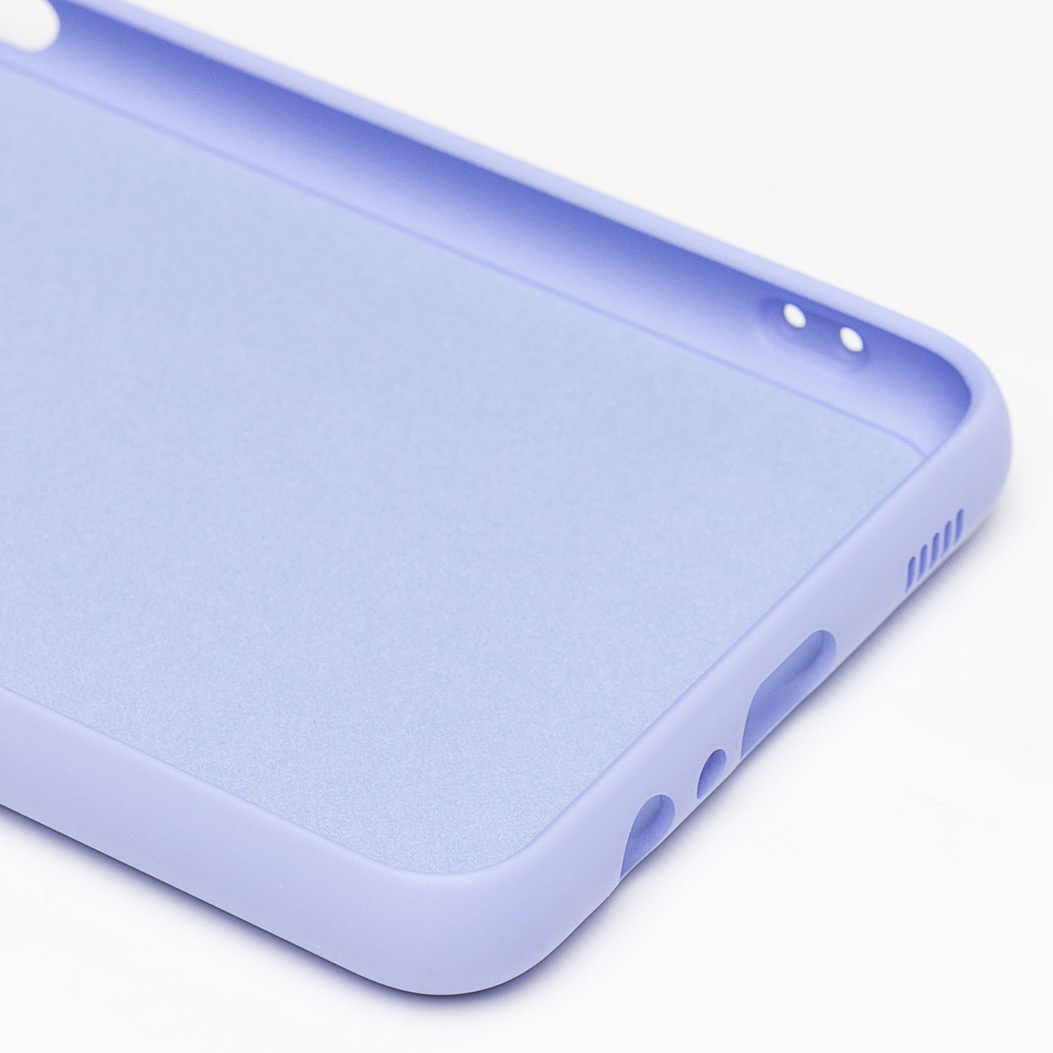 Чехол силиконовый гладкий Soft Touch Samsung A12, светло-сиреневый