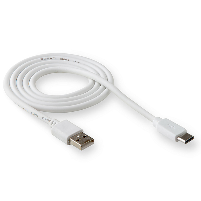USB кабель Type-C "WALKER" C110, 2А, (100см), в пакете, белый