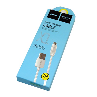 USB кабель micro USB HOCO X1 Rapid (100см. 2.1A), белый