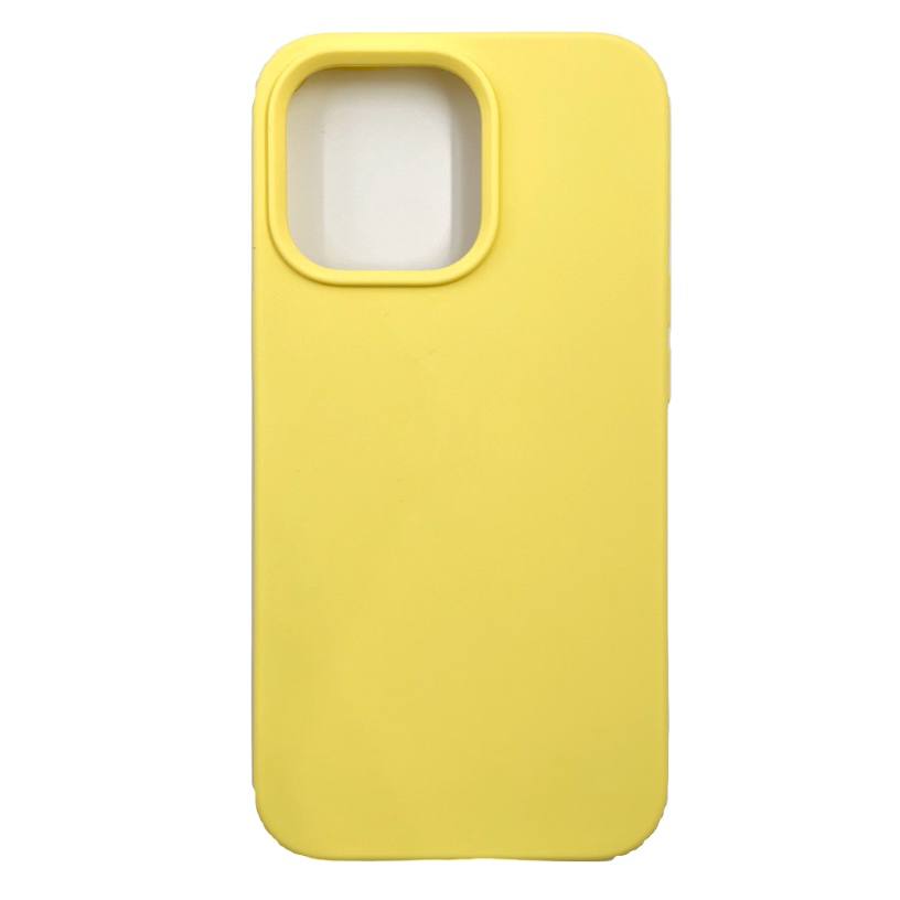 Чехол силиконовый гладкий Soft Touch iPhone 13 Pro, желтый №4 (закрытый низ)