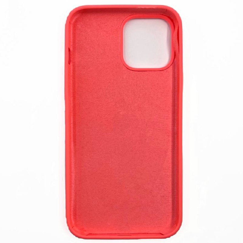 Чехол силиконовый гладкий Soft Touch iPhone 13 Pro Max, ярко-розовый (закрытый низ)