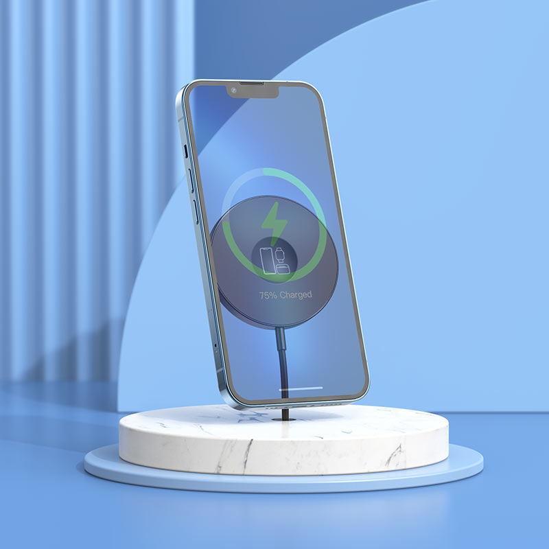 Беспроводное зарядное устройство BOROFONE BQ18 3в1 для Apple, MagSafe, черное