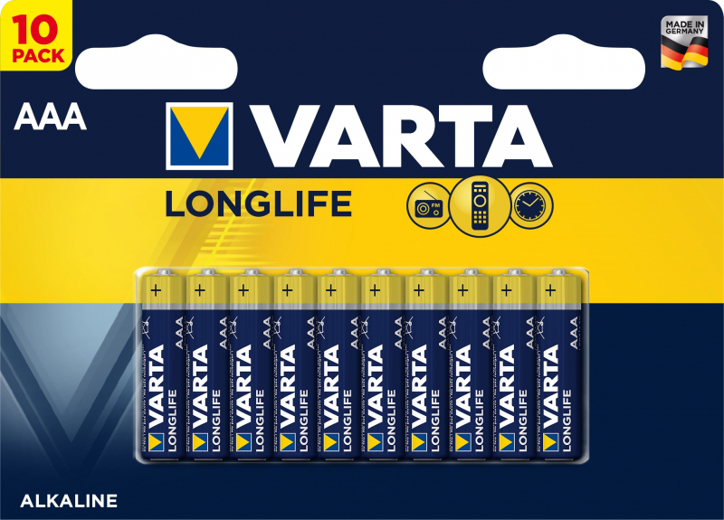Батарейка Varta LR03/10BL AAA/мизинчиковая (1,5V, алкалиновая) упаковка 10 шт