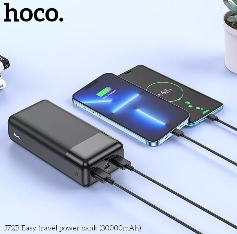 Внешний аккумулятор Power Bank 30000 mAh HOCO J72B Easy travel, черный