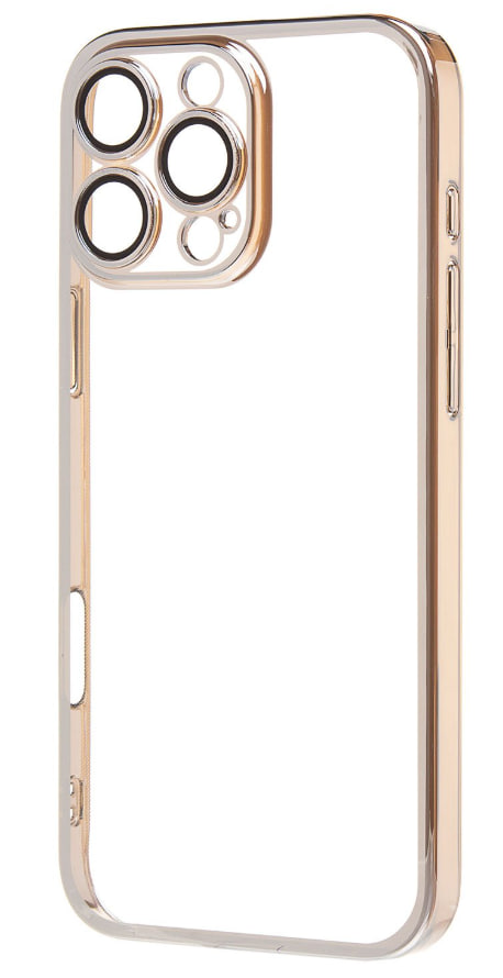 Чехол iPhone 16 Pro с защитной линзой, серебристый