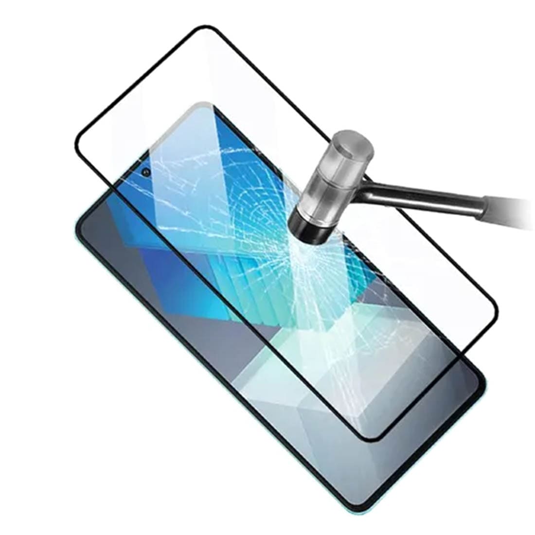 Защитное стекло Realme 5/5i/C3/C11/Oppo A5 2020/A9 2020/A8/A11/A31,  черное (тех упаковка)