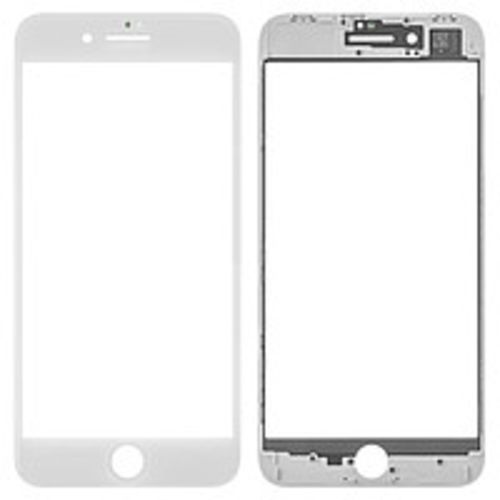 Стекло дисплея для переклейки iPhone 8 Plus в сборе с рамкой и ОСА пленкой, белое