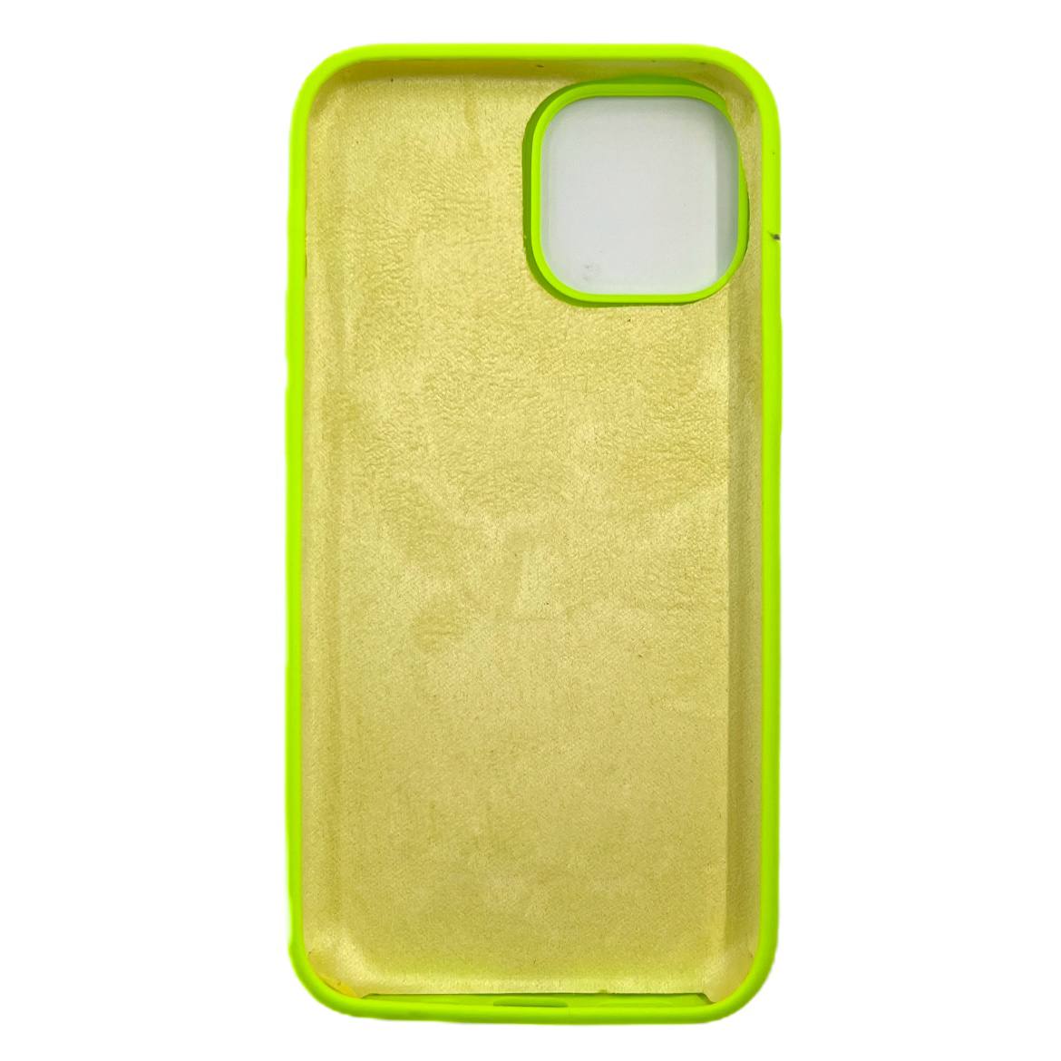 Чехол силиконовый гладкий Soft Touch iPhone 13 mini, салатовый (закрытый низ)