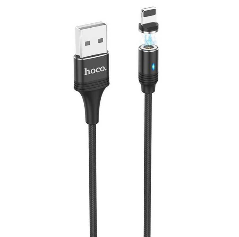 USB кабель Lightning HOCO U76 Fresh Magnetic (120см. 2.0A), черный