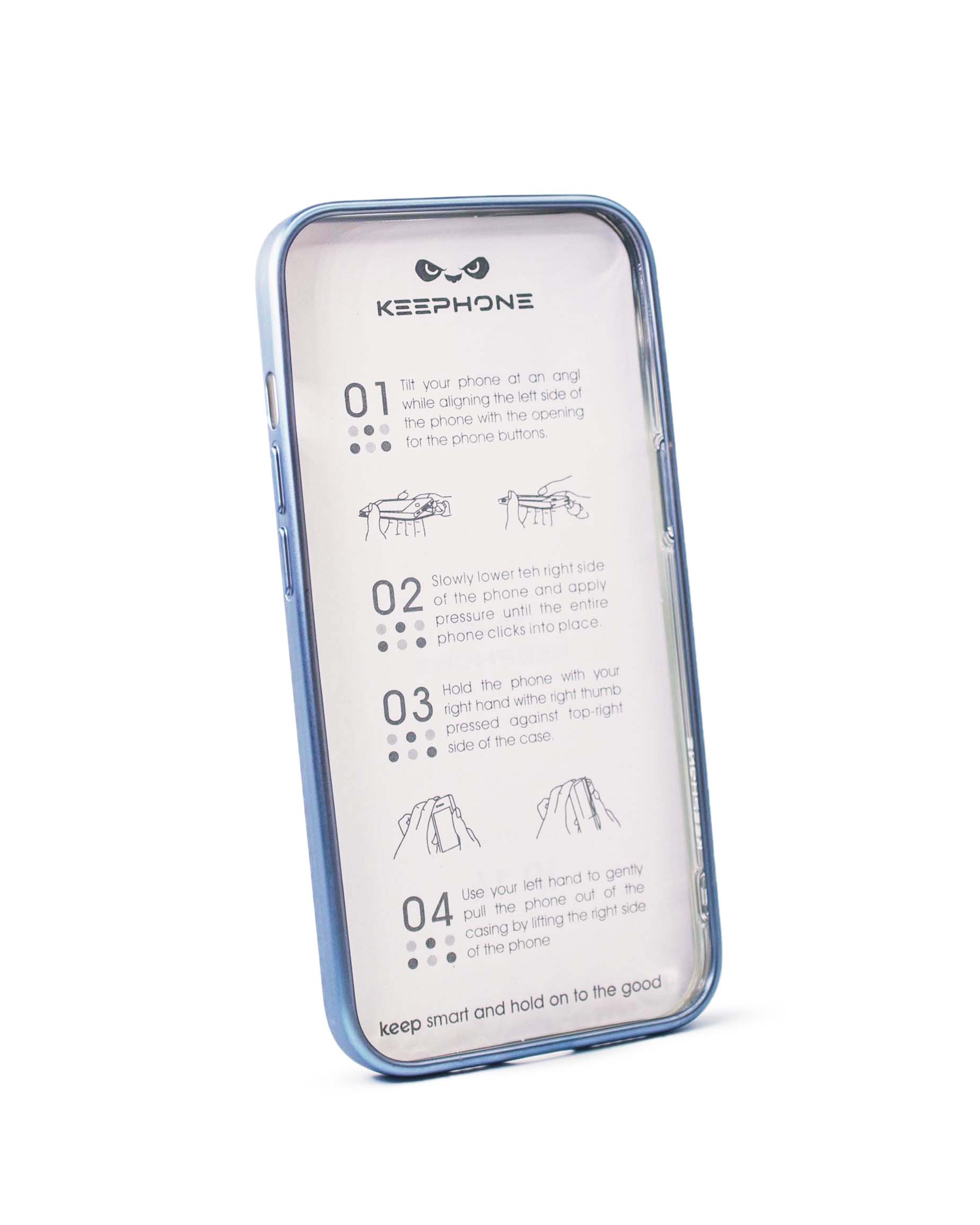 Чехол KeepHone iPhone 14 с защитной линзой, синий