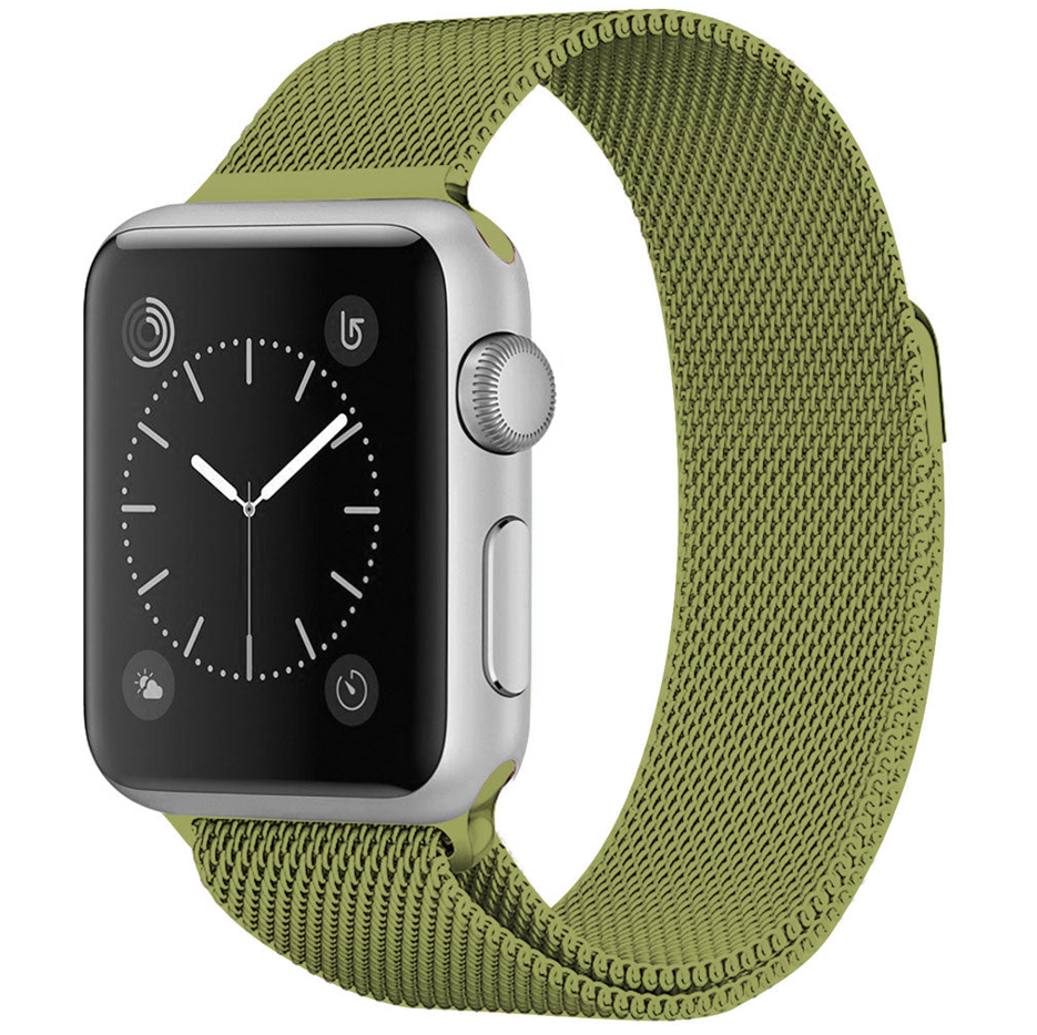Ремешок Milanese Loop (Миланская петля) для Apple Watch 42/ 44/ 45 мм Green fern