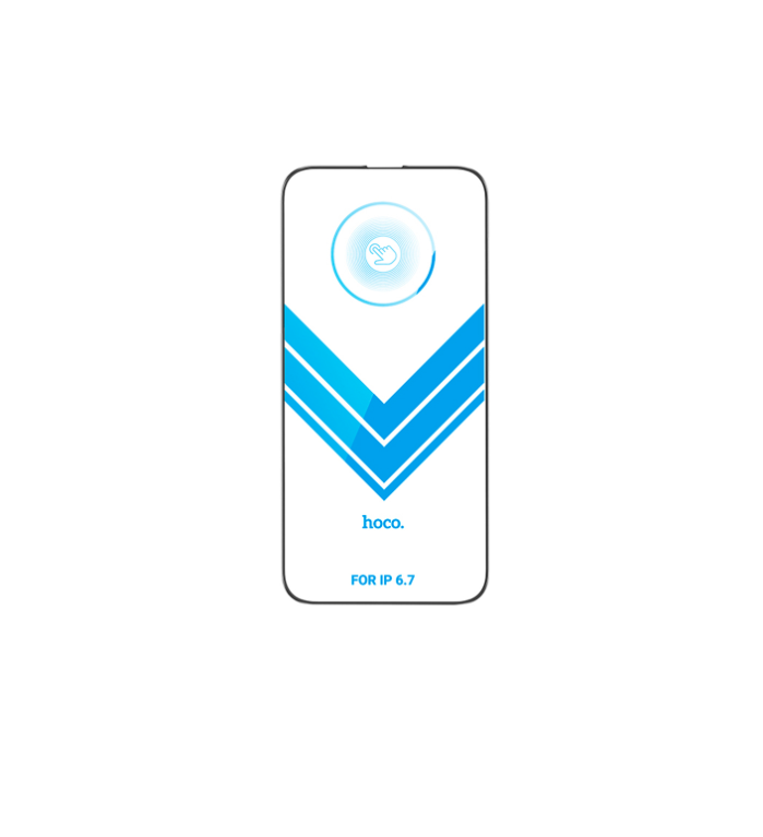 Защитное стекло iPhone 13 Pro Max/ 14 Plus HOCO A34 9D large arc dustproof glass for, черное