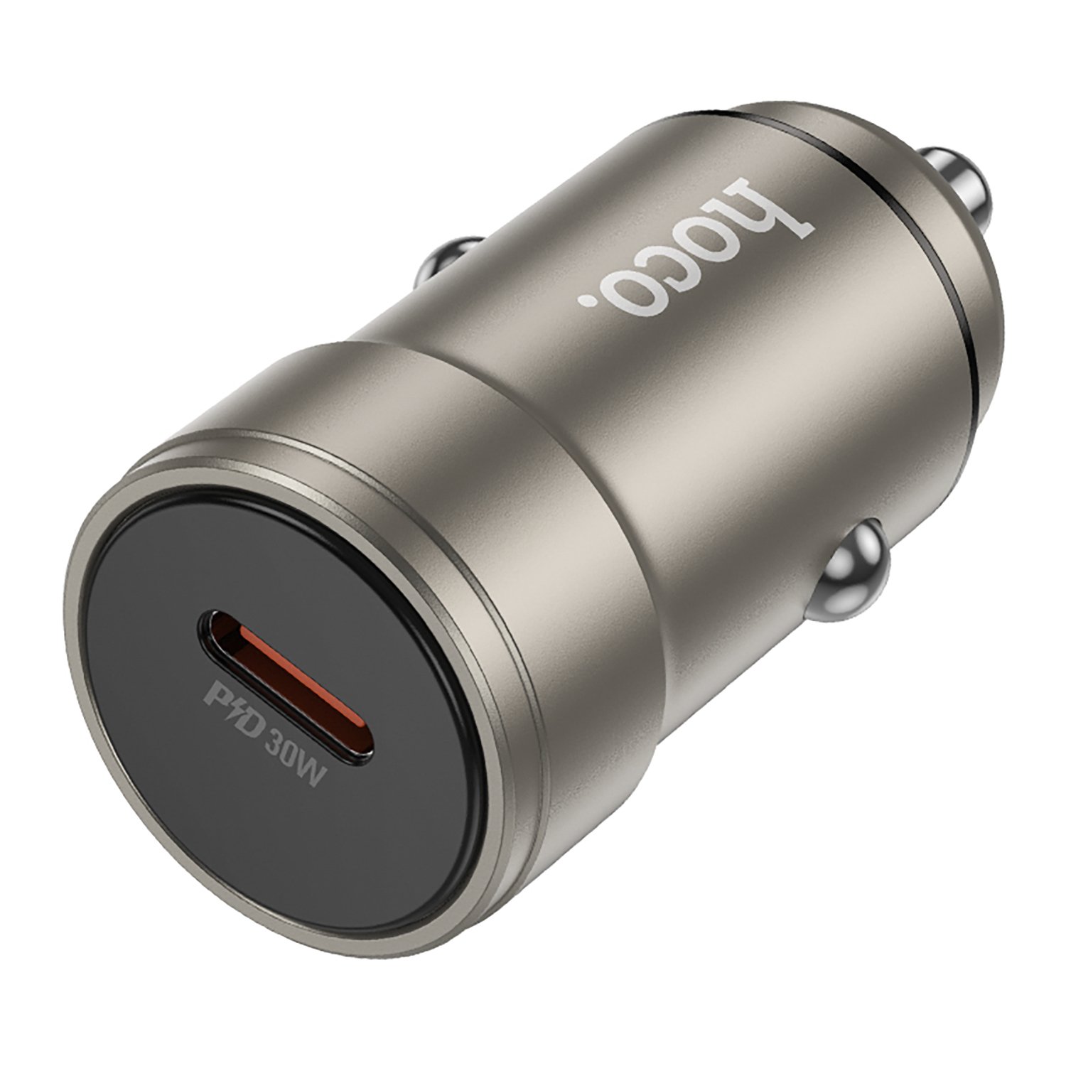 Автомобильный адаптер HOCO Z57 Glorious PD30W Type-C/5V/3A, серый