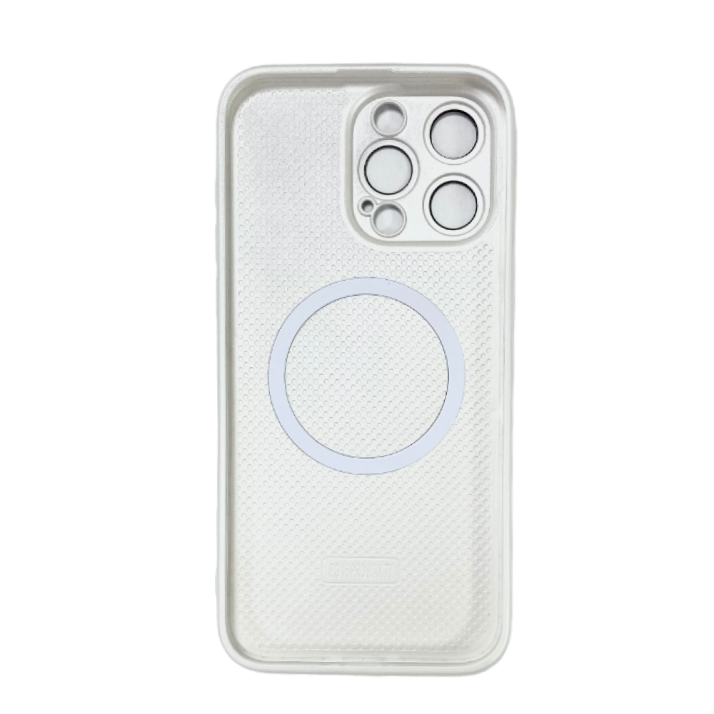 Чехол силиконовый MagSafe iPhone 15 Pro Max, белый