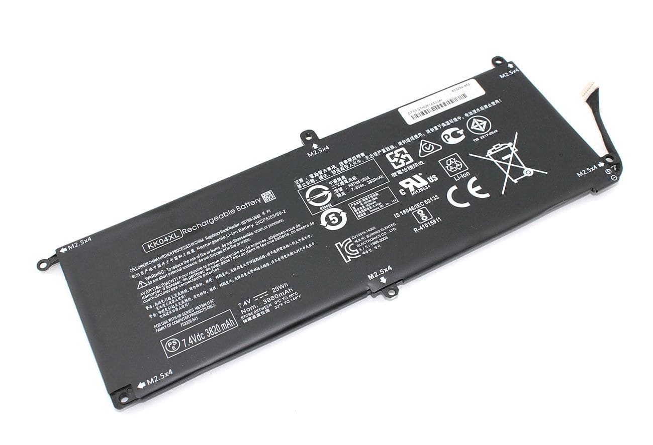АКБ KK04XL для ноутбука HP Pro Tablet x2 612 G1 7.4V 3820mAh (Org)