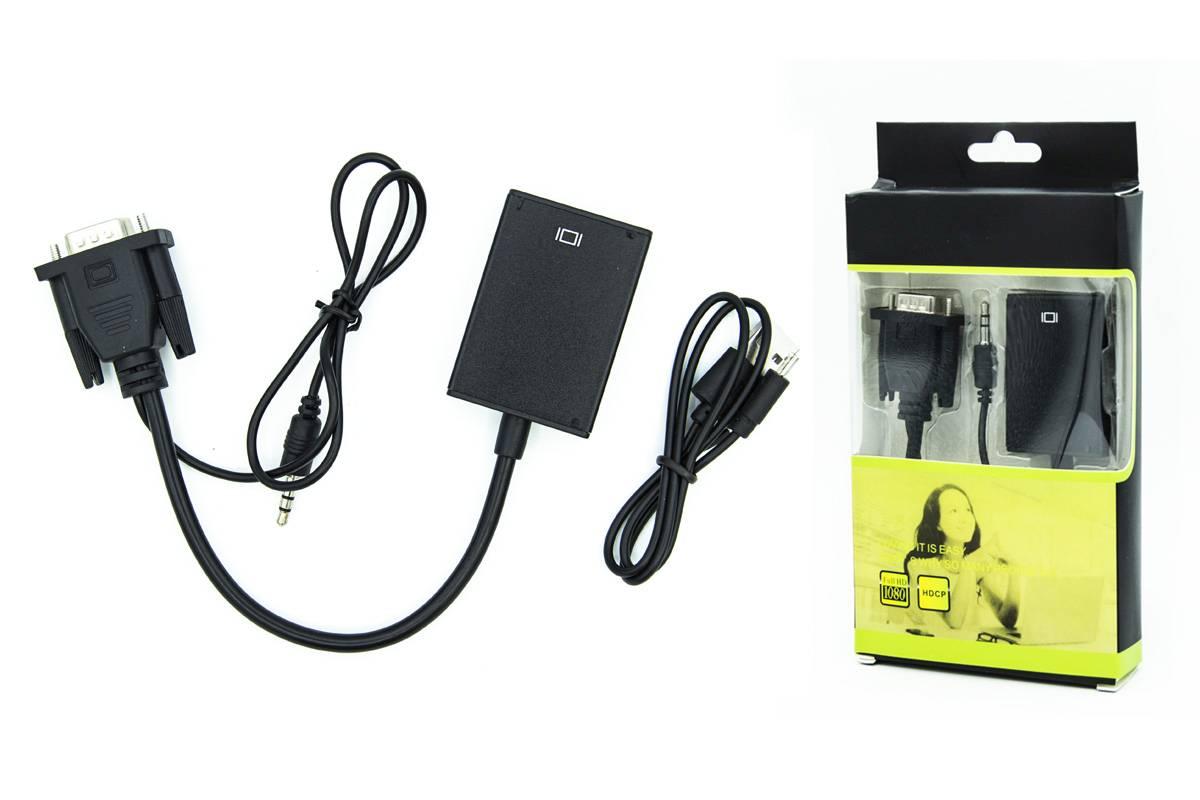 Конвертер VGA (M) to HDMI (F) кабель 15 см