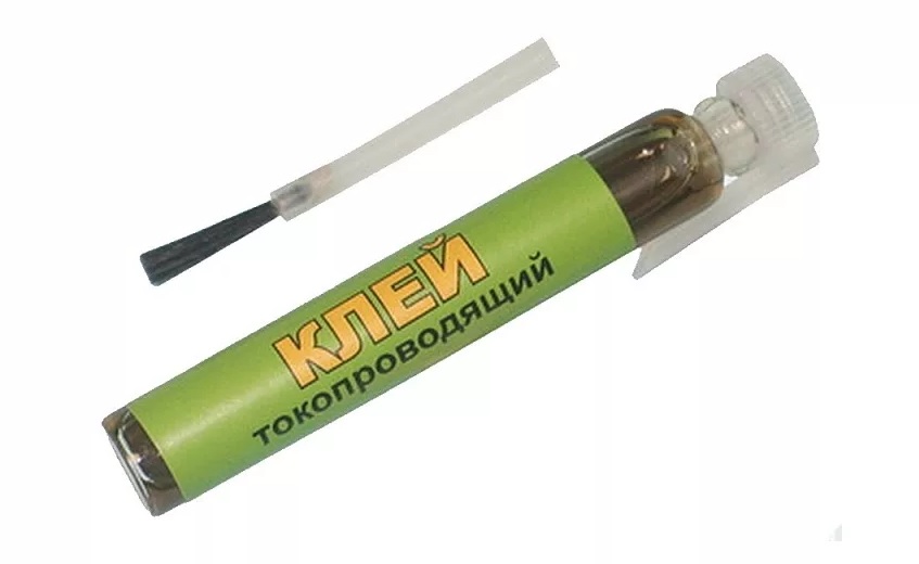 Клей токопроводящий Контактол-Р (2грамма) на графите