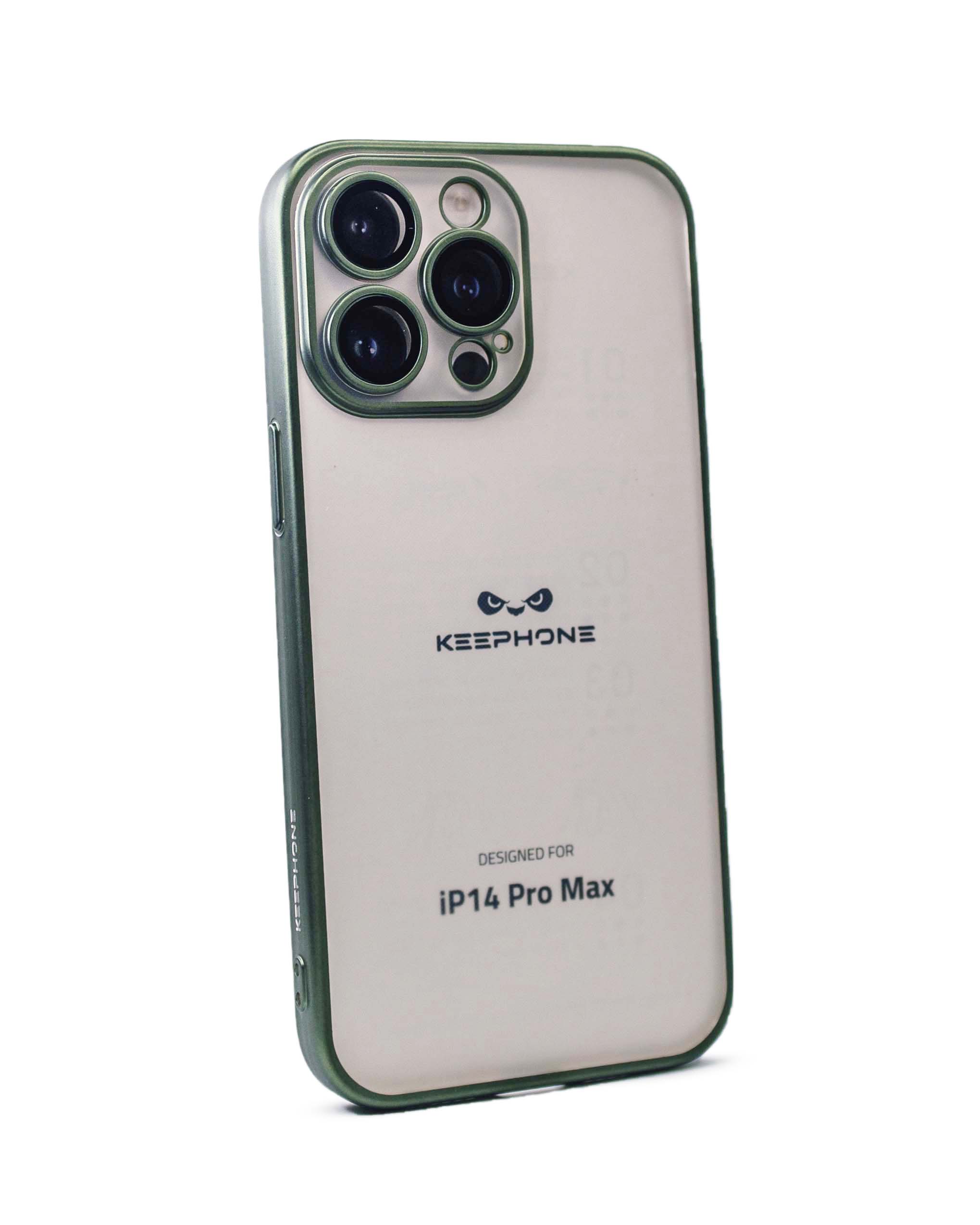 Чехол KeepHone iPhone 14 Pro Max с защитной линзой, зеленый