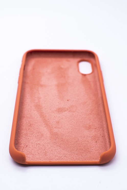 Чехол силиконовый гладкий Soft Touch iPhone X/ XS, кораллово-оранжевый №42