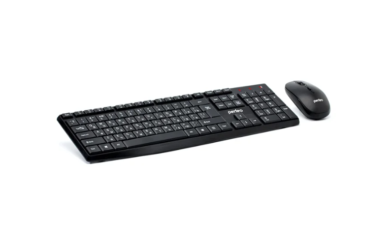 Комплект клавиатура беспроводная и мышь беспроводная Perfeo DUET, черный
