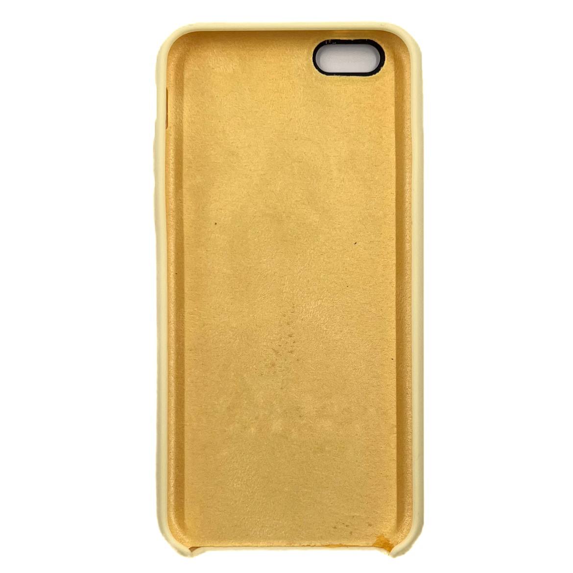 Чехол силиконовый гладкий Soft Touch iPhone 6/ 6S, светло-желтый (№51)
