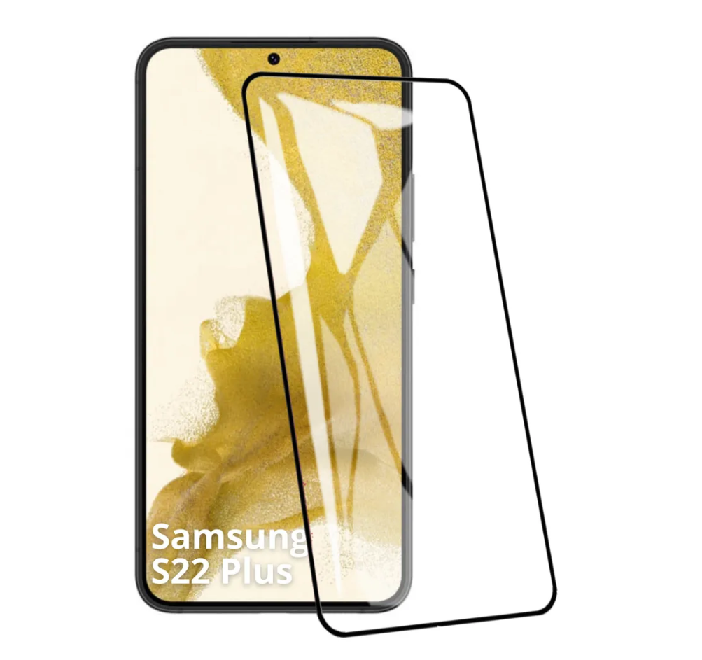 Защитное стекло Samsung S22 Plus/ S23 Plus SM-S906/ S916 полное покрытие, черное (тех упак)