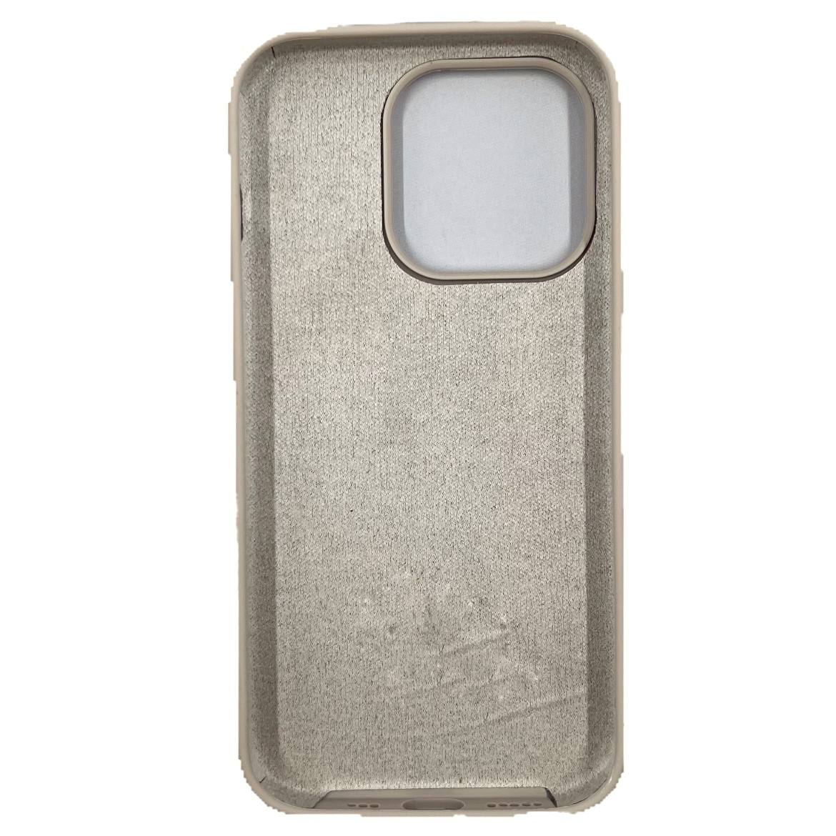 Чехол силиконовый гладкий Soft Touch iPhone 14 Pro, бежевый №10 (закрытый низ)