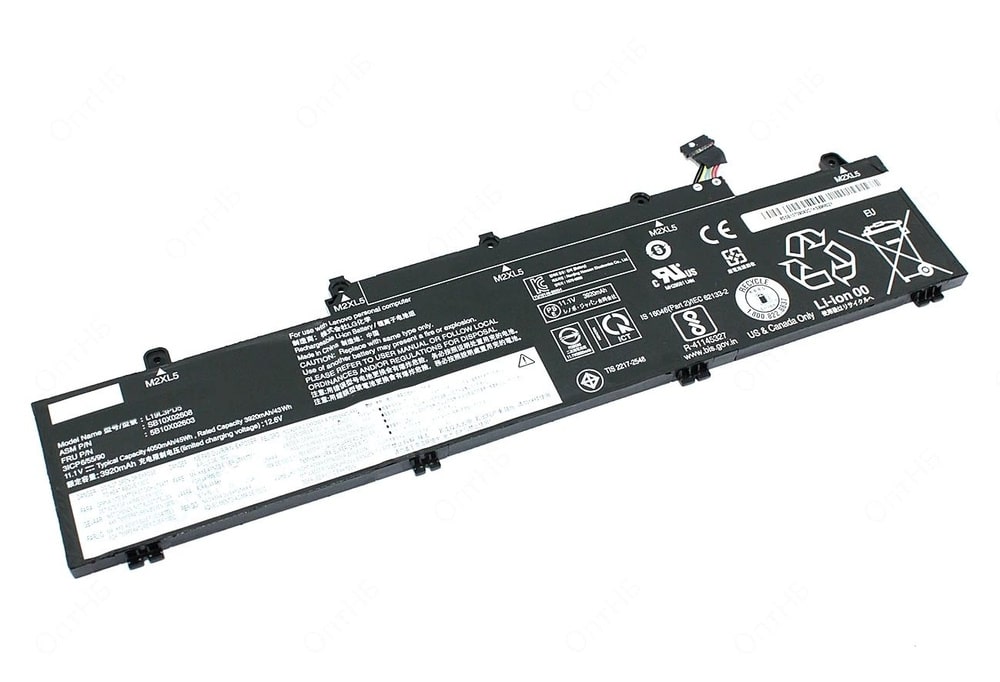 АКБ для ноутбука Lenovo ThinkPad E14 Gen2 (L19D3PD5) 11.1V 4055mAh (Org)