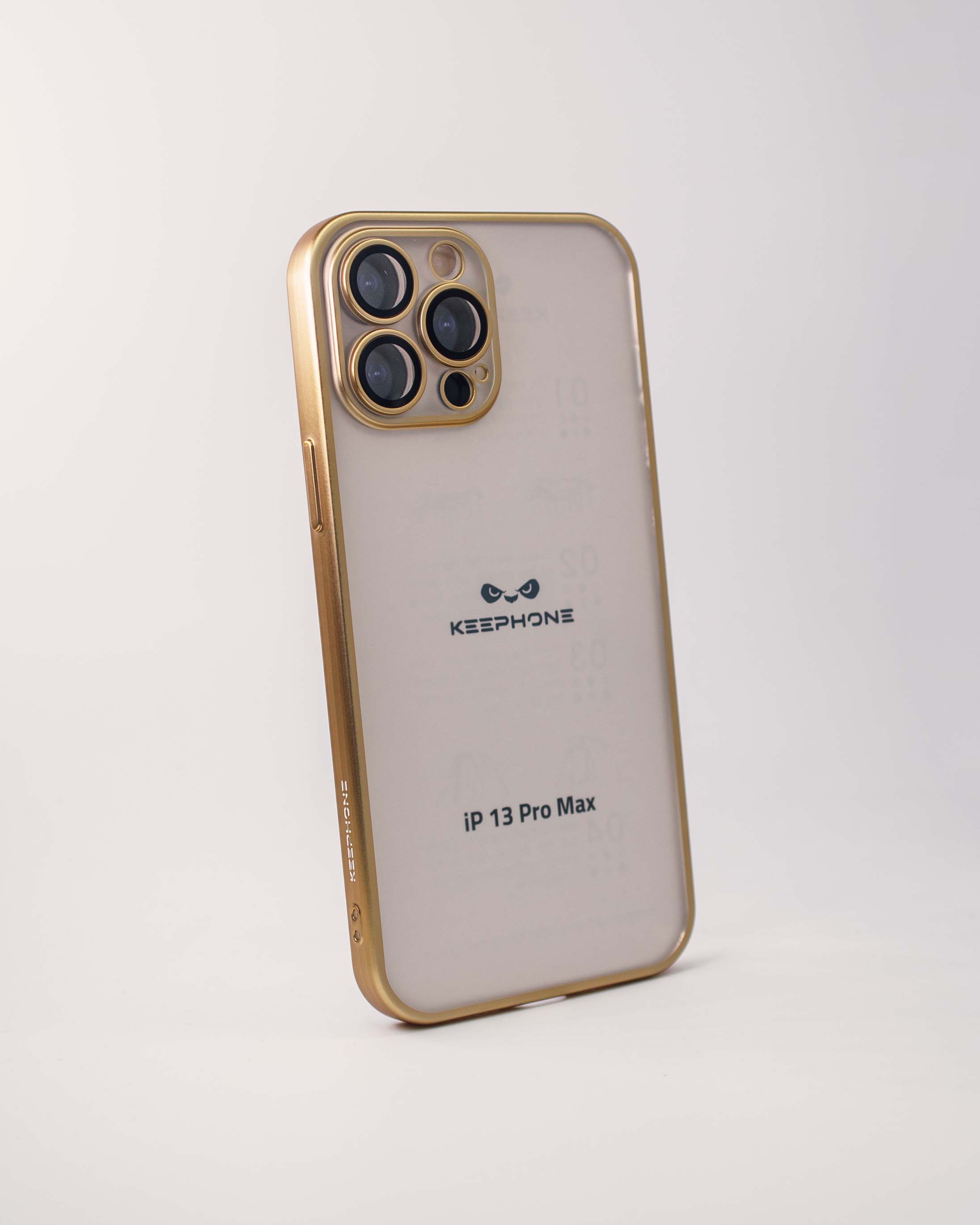 Чехол KeepHone iPhone 13 Pro Max с защитной линзой, золото