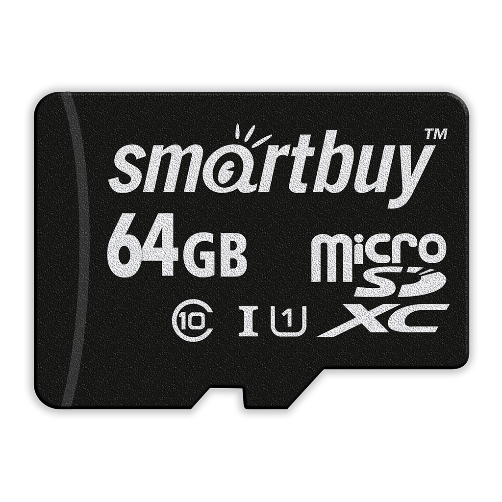 Карта памяти MicroSDXC Smartbuy 64 GB класс 10 (UHS-I, U1, class 10)