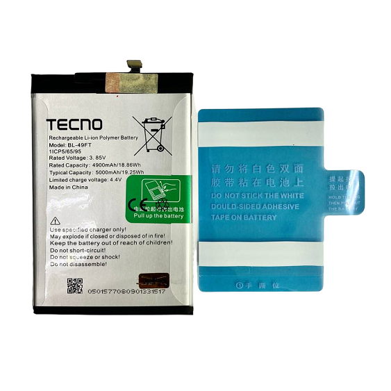 АКБ для TECNO BL-49FT Spark 5 Air/ Spark 6 Go/ POP 5 LTE Li-ion 4900 mAh VoltPack (Премиум) упак пз