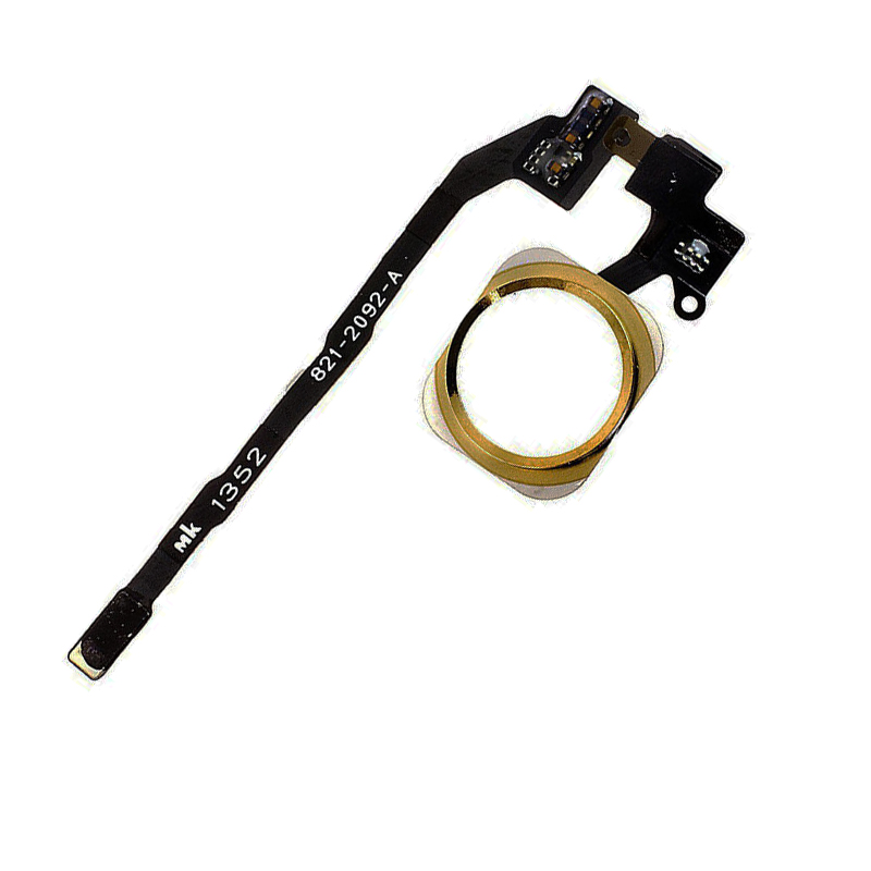 Шлейф iPhone 5S/ SE контактная площадка кнопки Home в сборе, золото