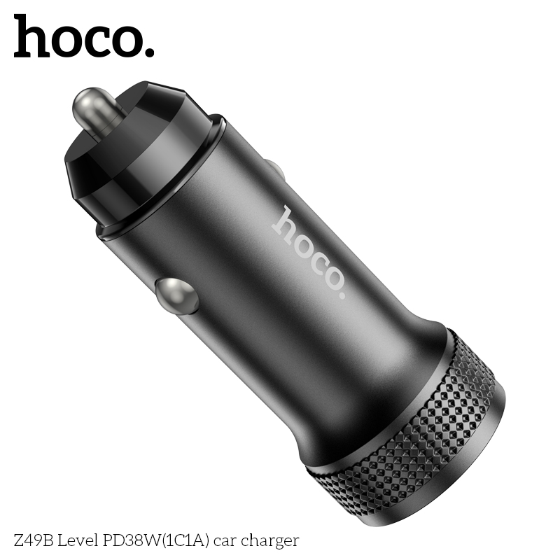 Автомобильный адаптер HOCO Z49B Level PD38W (1C1A) car charger, черный