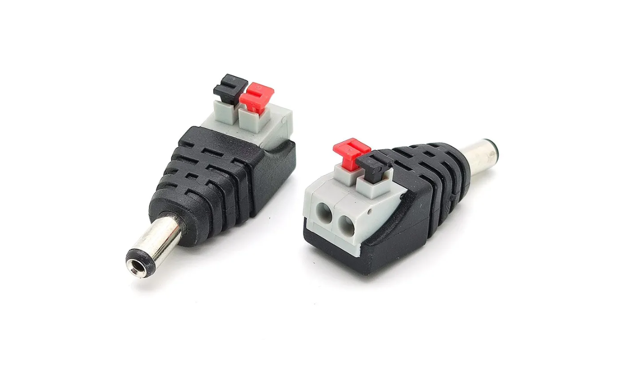 Штекер питания с пружинным зажимом 5.5*2.1мм Орбита OT-AVT15