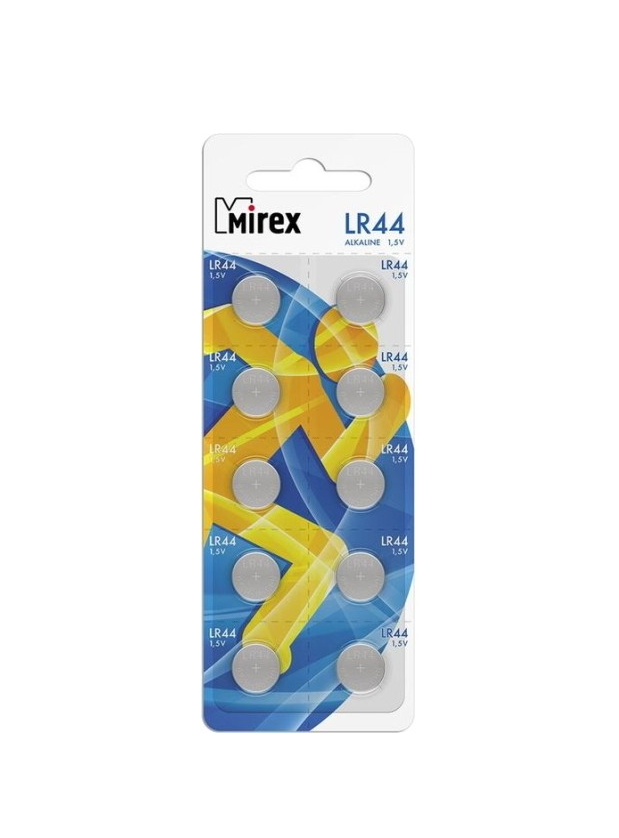 Батарейка для часов Mirex AG13/LR44 (1.5v, алкалиновая) (цена за упаковку 10 шт)