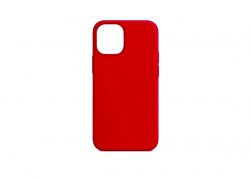 Чехол силиконовый гладкий Soft Touch iPhone 12 mini, красный (без логотипа) Чехол силиконовый гладкий Soft Touch iPhone 12 mini, красный (без логотипа)