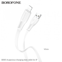 USB кабель Lightning BOROFONE BX85 Auspicious (100см. 2.4A), белый