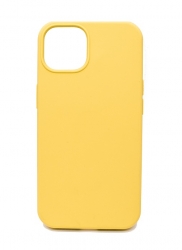 Чехол силиконовый гладкий Soft Touch iPhone 13, желтый №4 (закрытый низ)