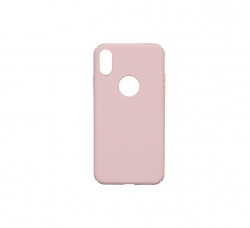 Чехол пластиковый ультратонкий шелковистый iPhone X, розовый