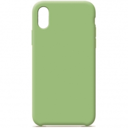 Чехол силиконовый гладкий Soft Touch iPhone X/ XS, зеленый (без логотипа) Чехол силиконовый гладкий Soft Touch iPhone X/ XS, зеленый (без логотипа)