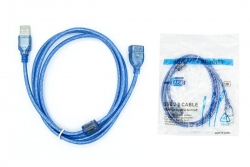 Кабель-удлинитель USB2.0 A(M) to A(F) 1,5 метра (штекер-гнездо) синий Кабель-удлинитель USB2.0 A(M) to A(F) 1,5 метра (штекер-гнездо) синий