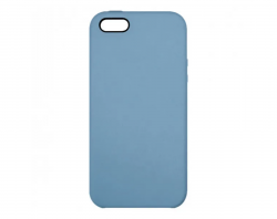 Чехол силиконовый гладкий Soft Touch iPhone 5/ 5S/ SE, синий (без логотипа)