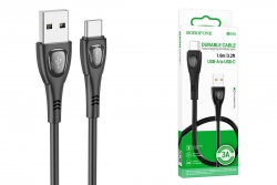 USB кабель Type-C BOROFONE BX98 (100см), черный USB кабель Type-C BOROFONE BX98 (100см), черный