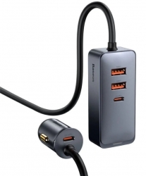 АЗУ Baseus Share Together PPS с удлинителем (Быстрая зарядка) (120W) (2 USB+2 Type C) (Серый)