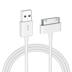 USB кабель iPhone 4/ 4s/ iPad (копия) (30 pin) (100см), белый